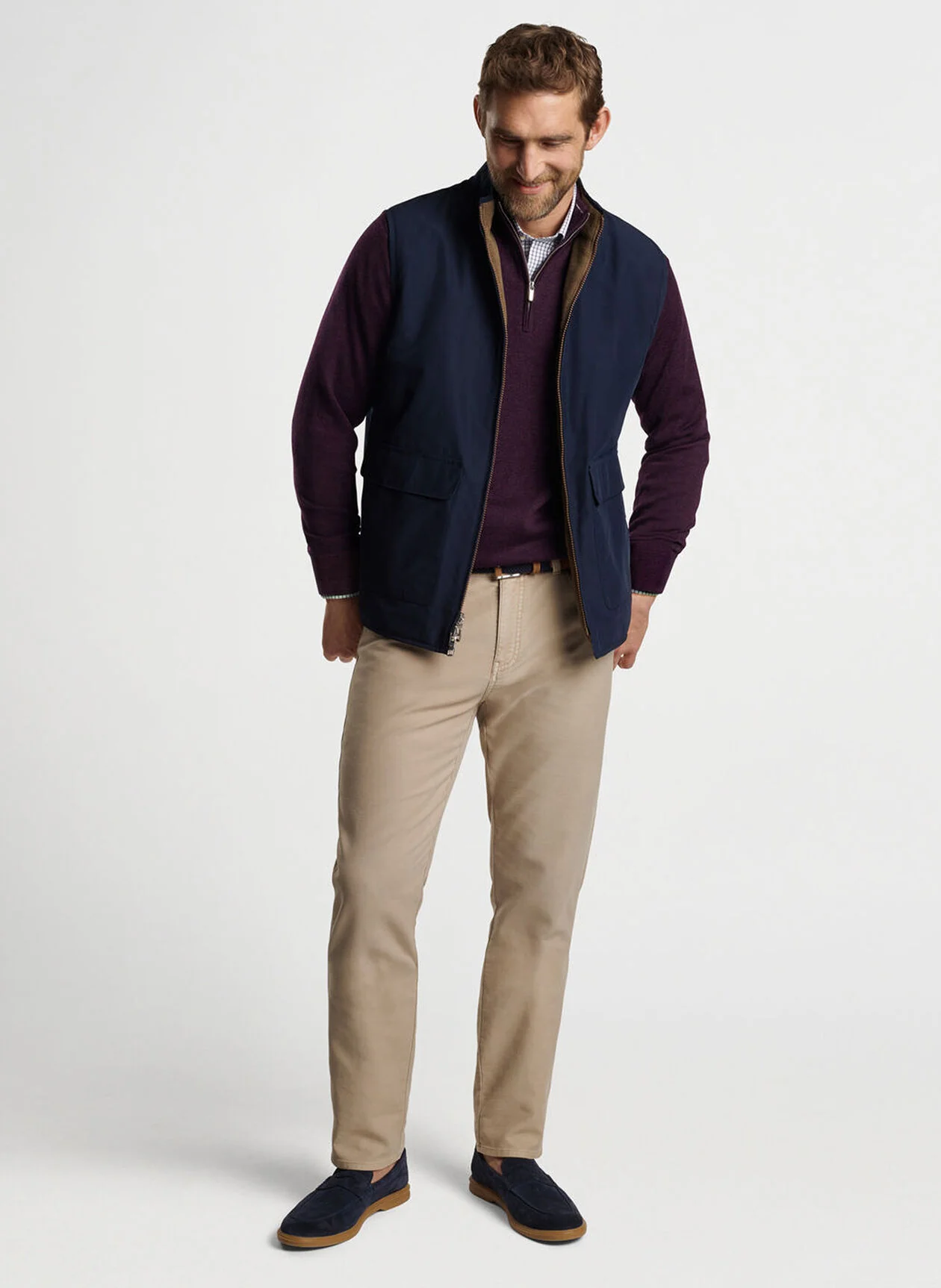 Brentwood Reversible Fleece Vest by Peter Millar - Navy - Image 3