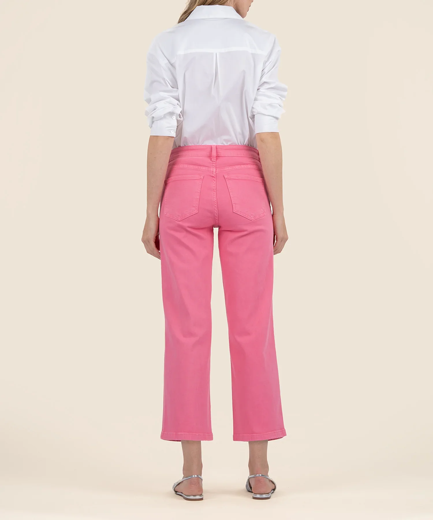 Charlotte High Rise Culotte - Sugar Coral - Image 3