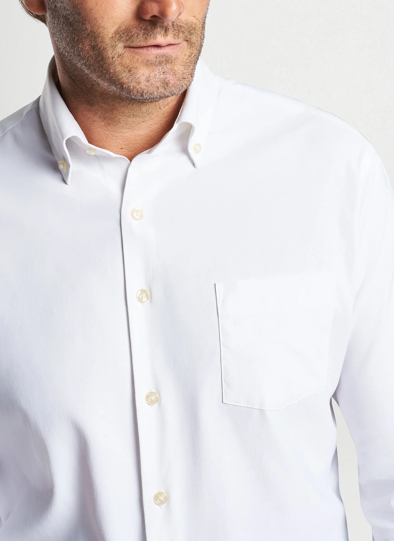 Collins Performance Oxford Sport Shirt - White - Image 5