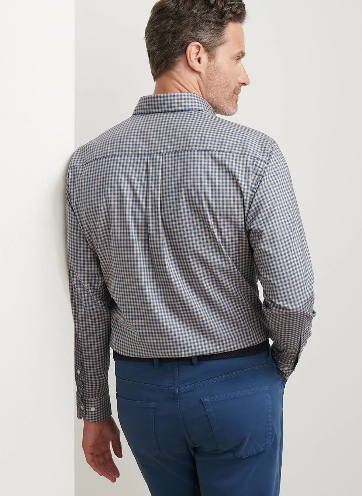 Conway Crown Lite Cotton-Stretch Sport Shirt by Peter Millar - Poplar Brown - Image 4