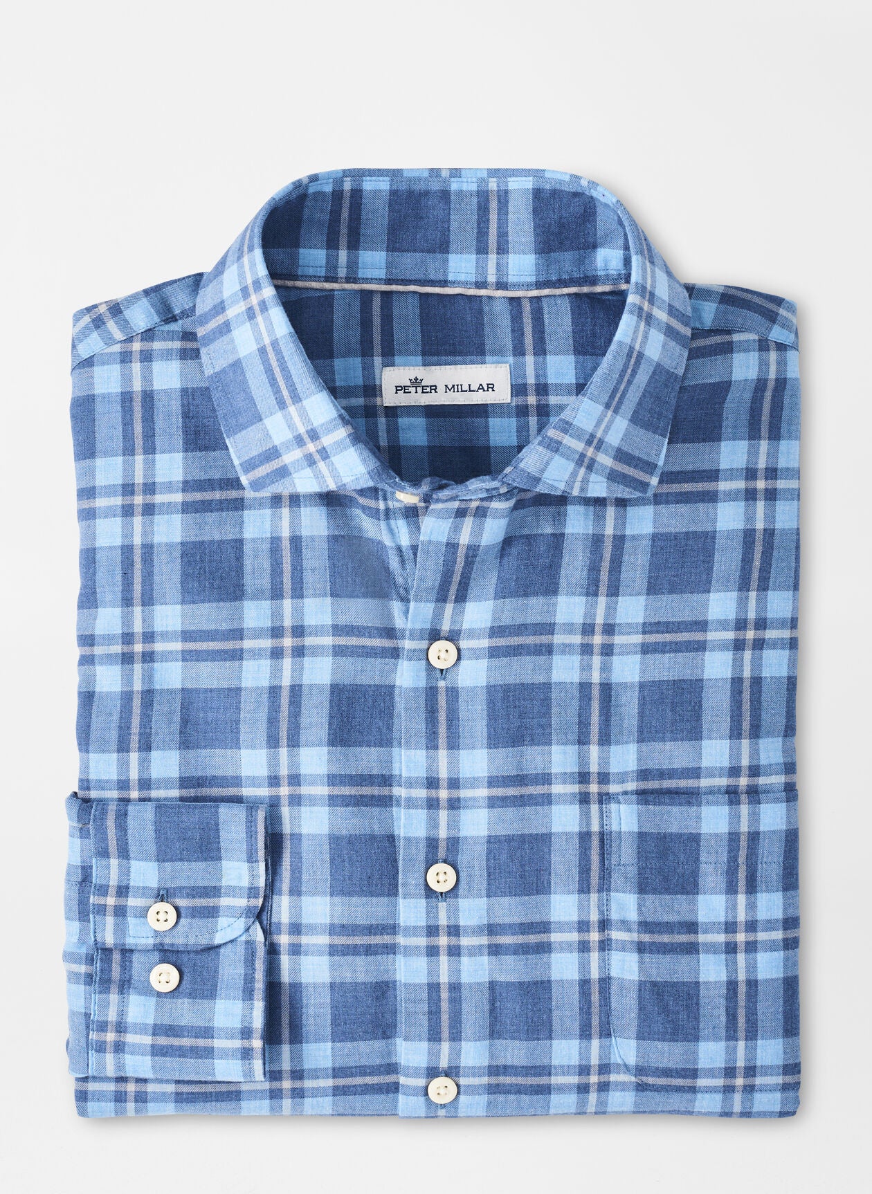 Drewry Autumn Soft Cotton Sport Shirt- Storm Blue - Image 3