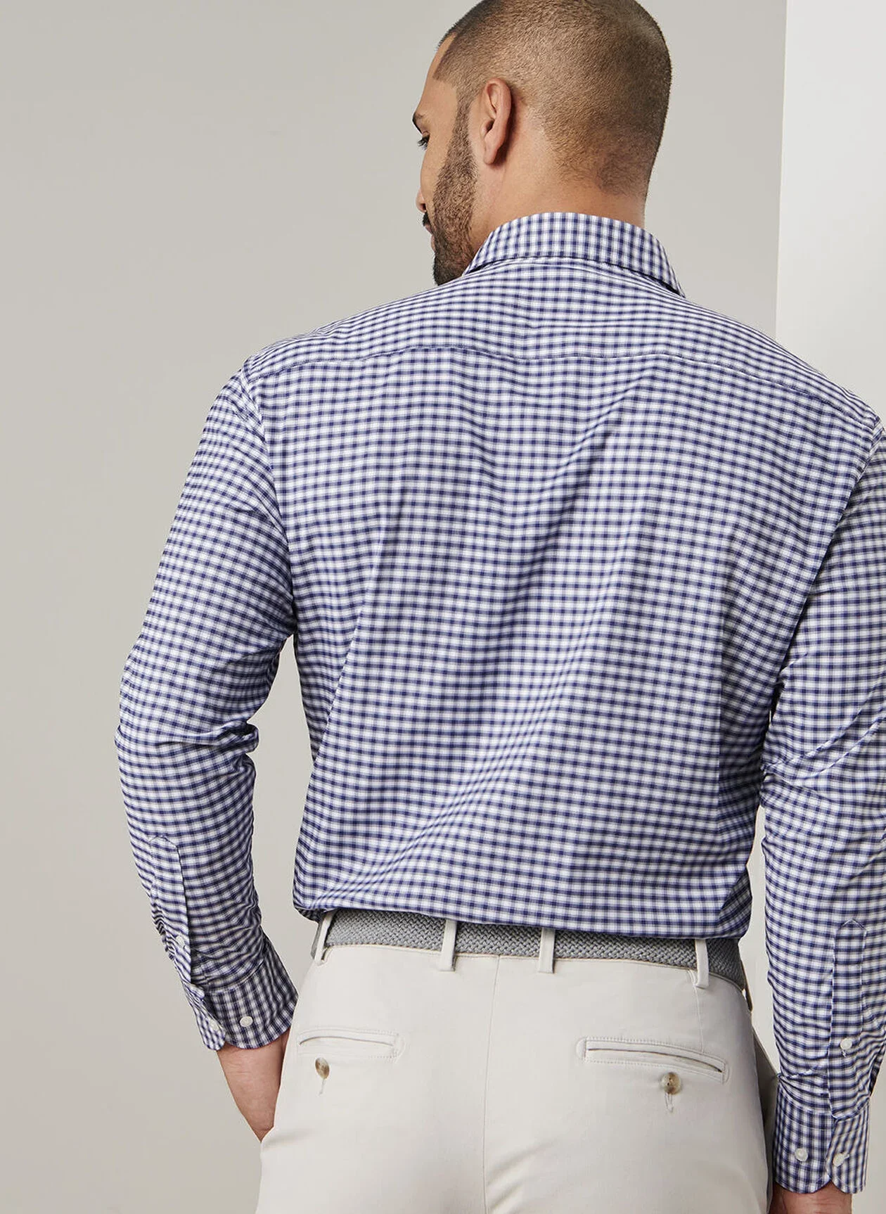 Fairbanks Performance Twill Sport Shirt by Peter Millar - Navy - Image 4