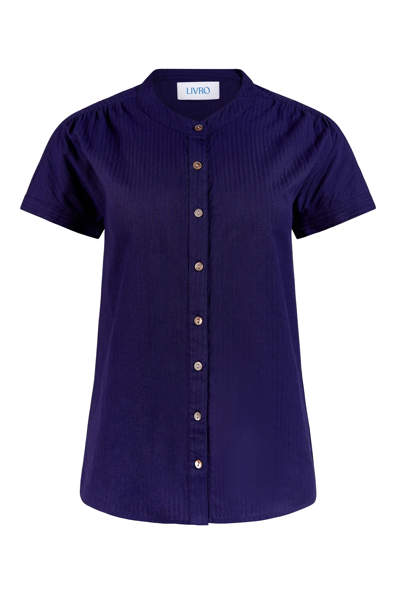 Grace Shirt - Navy Seersucker - Image 3