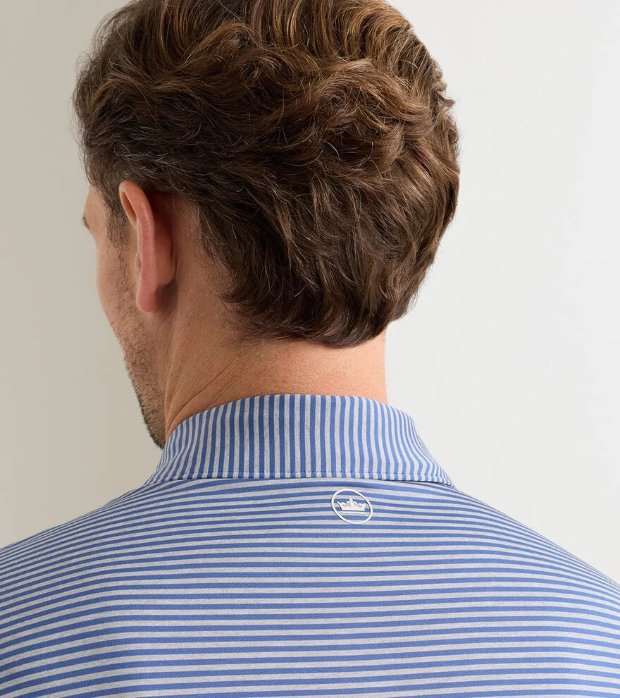 Hales Performance Jersey Polo by Peter Millar - Windsor Blue - Image 4
