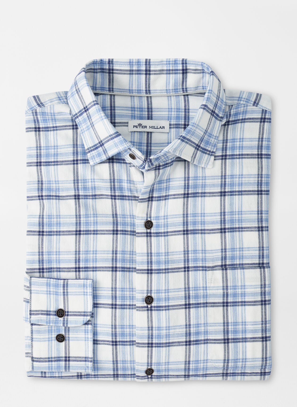 Mallard View Cotton Sport Shirt- Ivory - Image 3