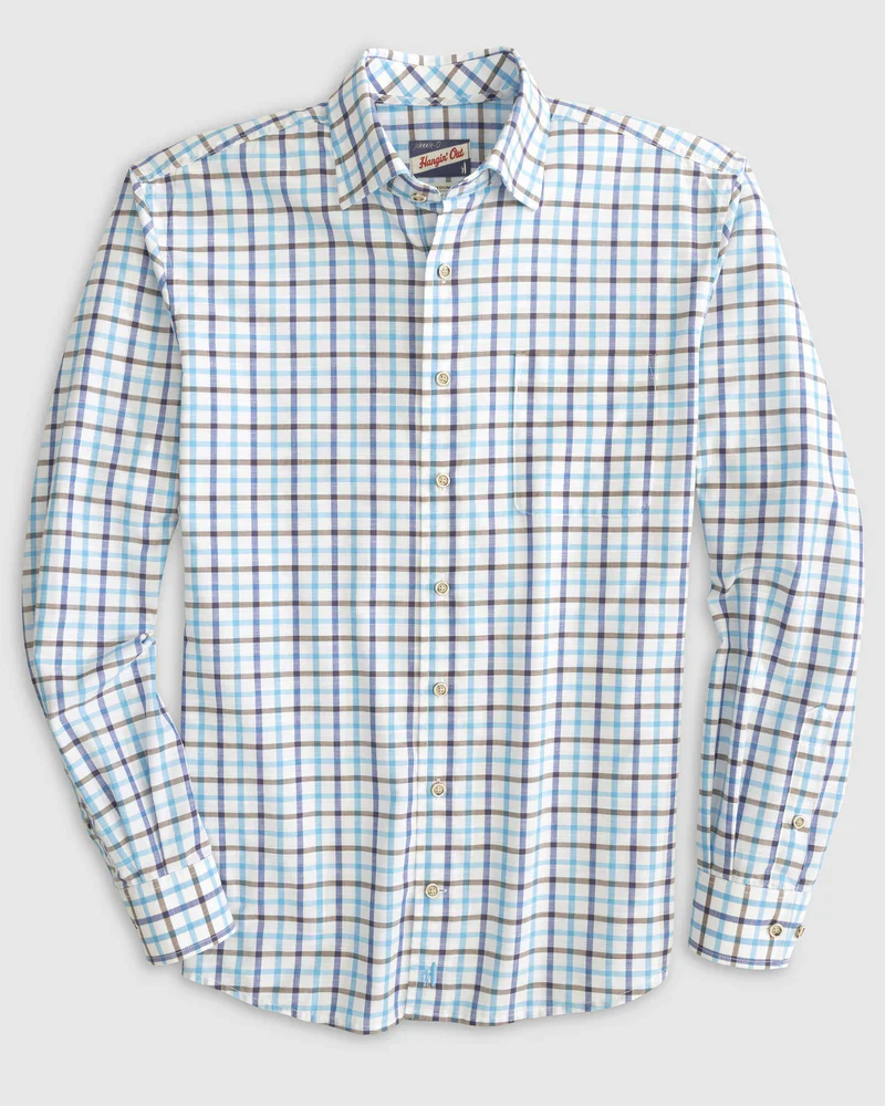Mardy Button Up Shirt- Bondi Blue - Image 3