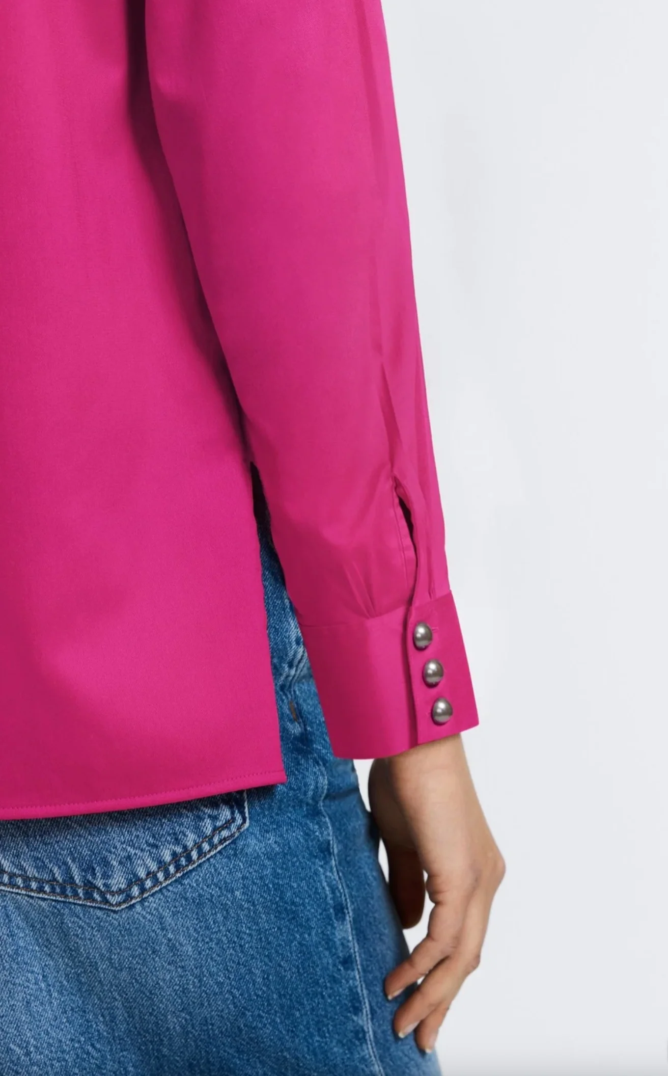 Pearl No Iron Stretch Matte Sateen Long Sleeve Shirt - Pink Tourmaline - Image 3