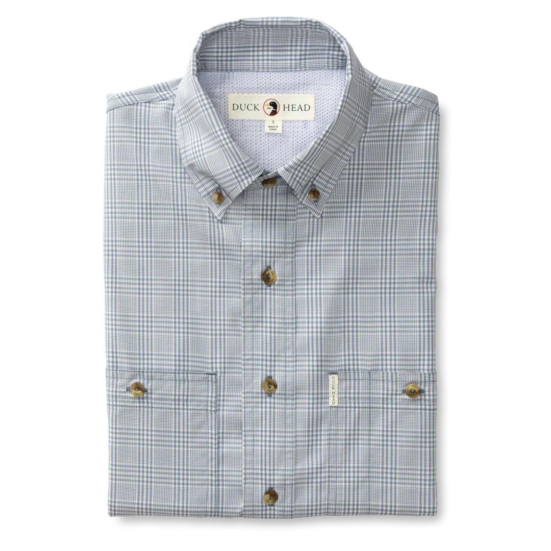 Performance Poplin Guide Shirt- Tempest Blue - Image 3