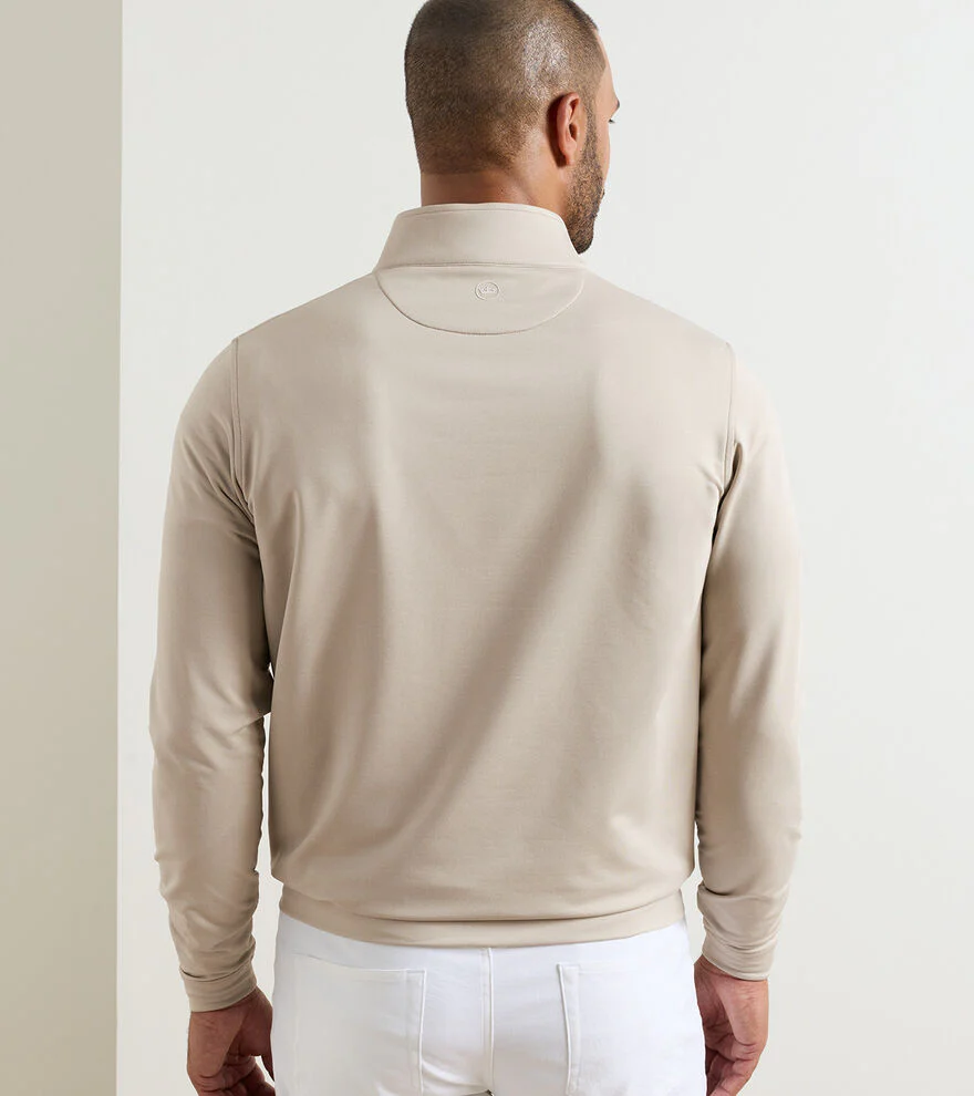 Perth Mélange Performance Quarter-Zip by Peter Millar - Biscuit - Image 3