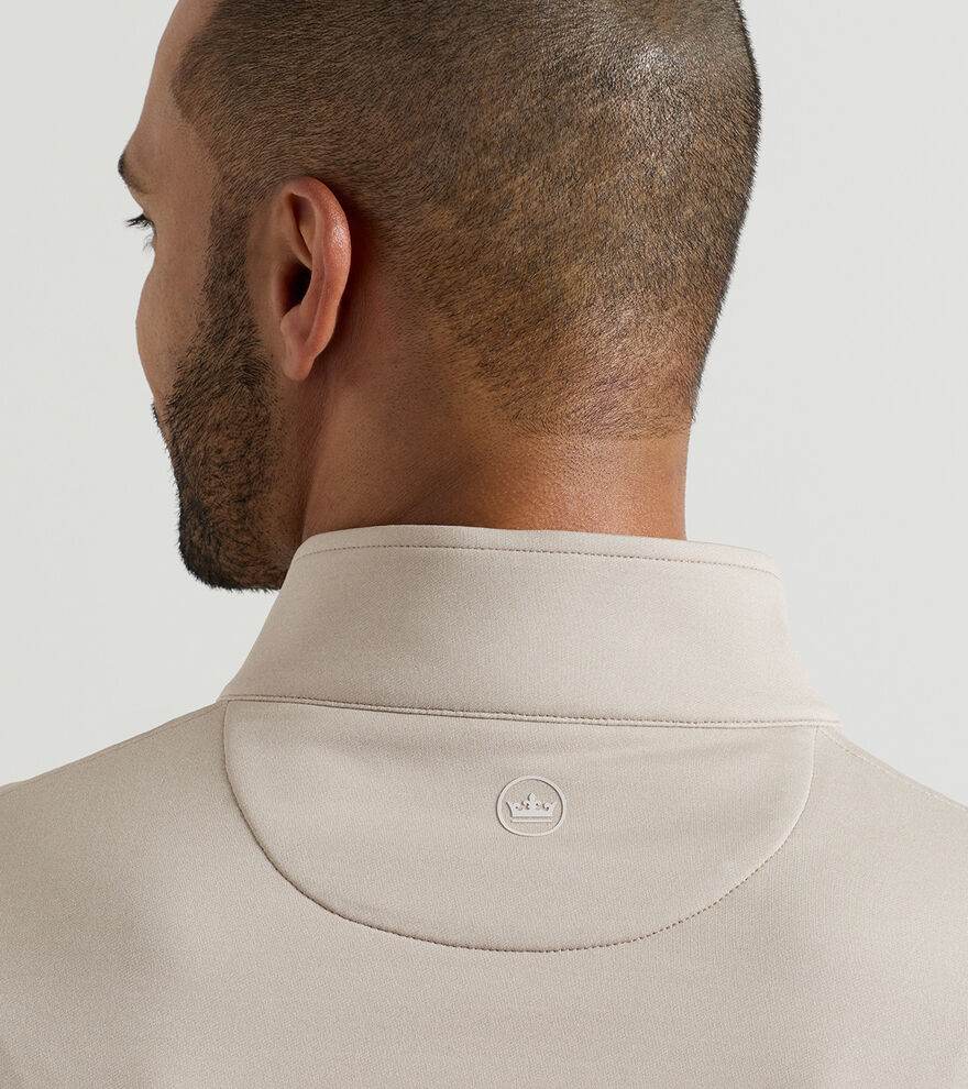 Perth Mélange Performance Quarter-Zip by Peter Millar - Biscuit - Image 4