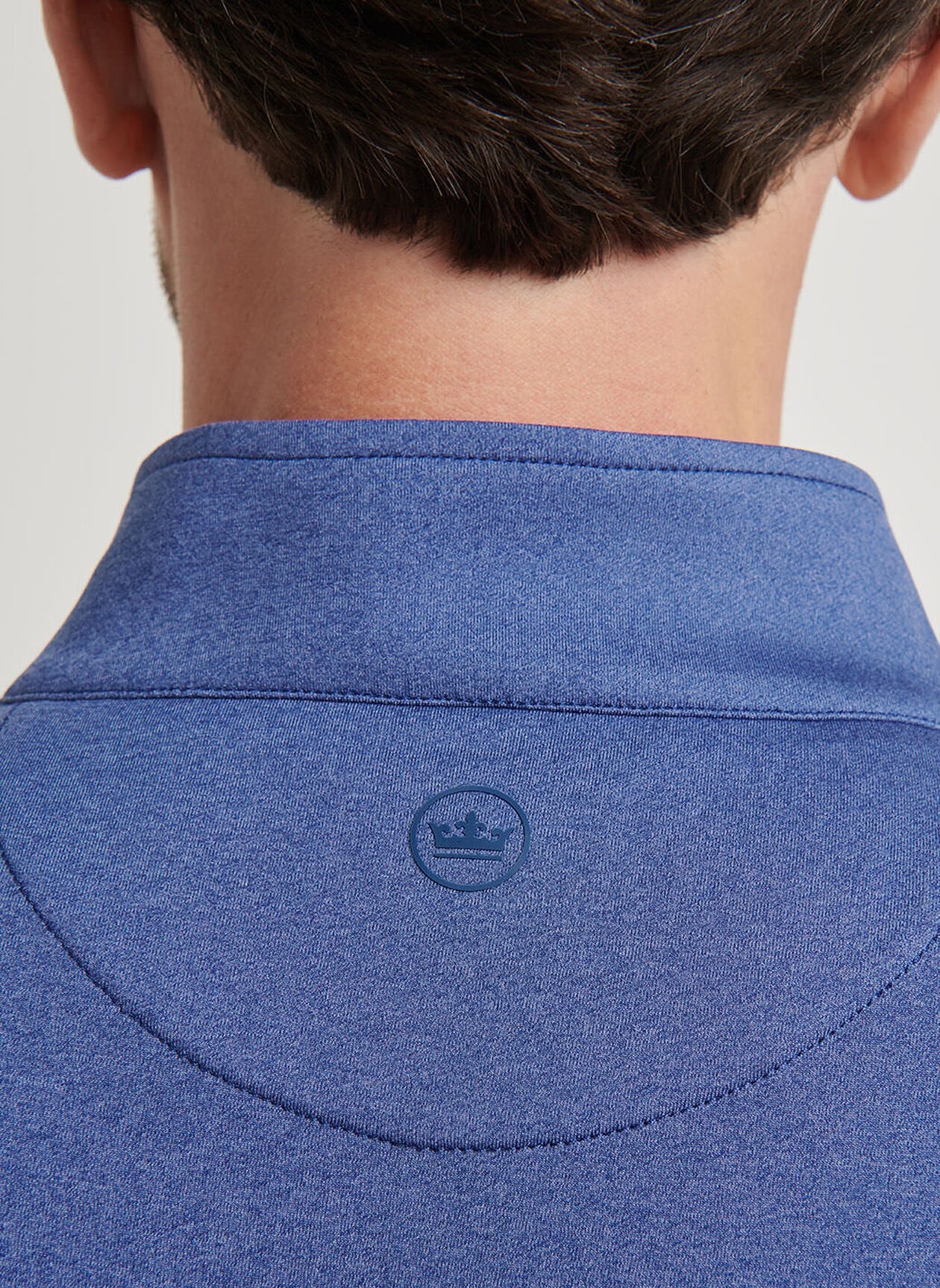 Perth Mélange Performance Quarter-Zip by Peter Millar - Sports Navy - Image 4
