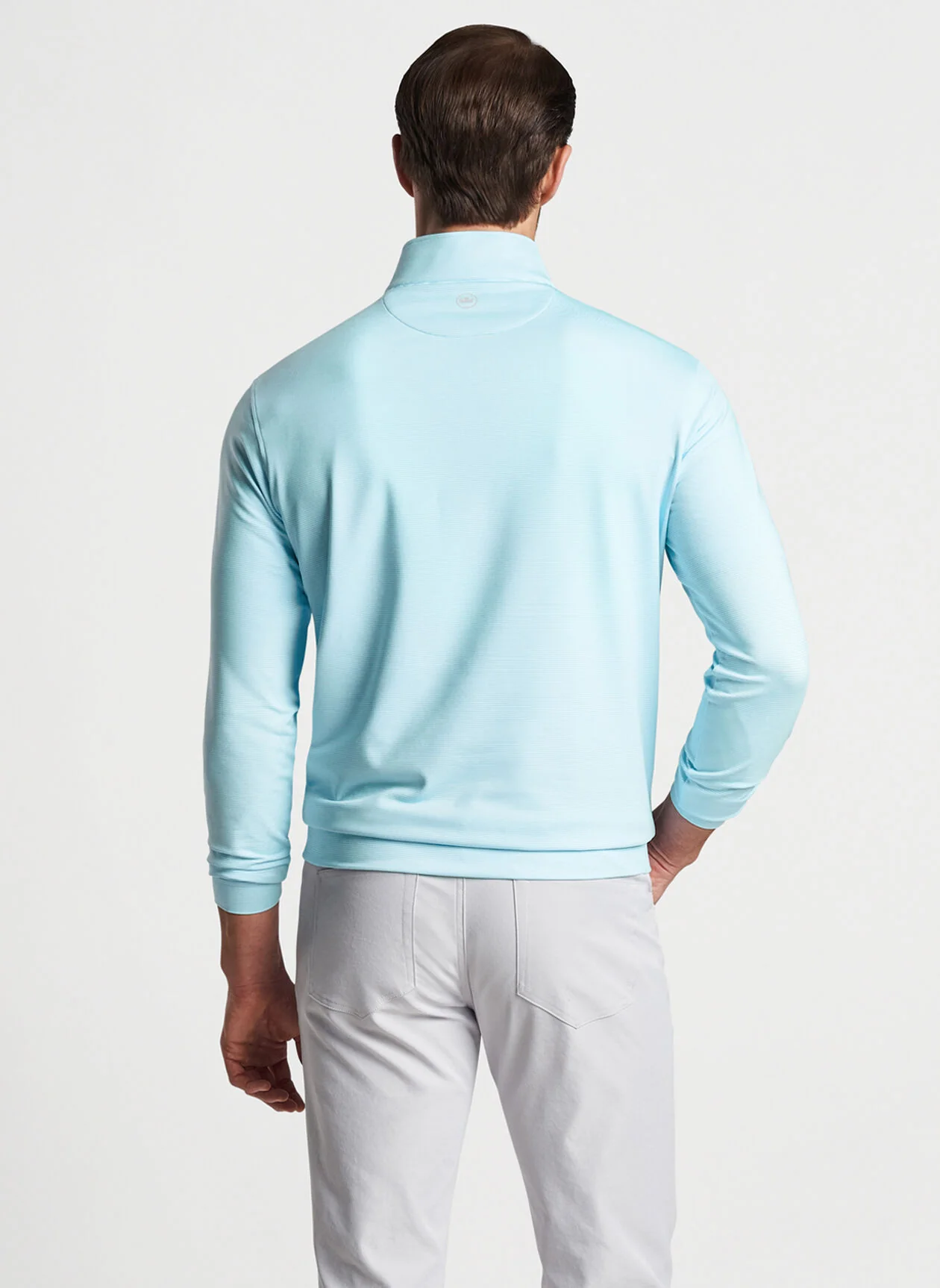 Perth Sugar Stripe Performance Quarter-Zip - Cabana Blue - Image 3