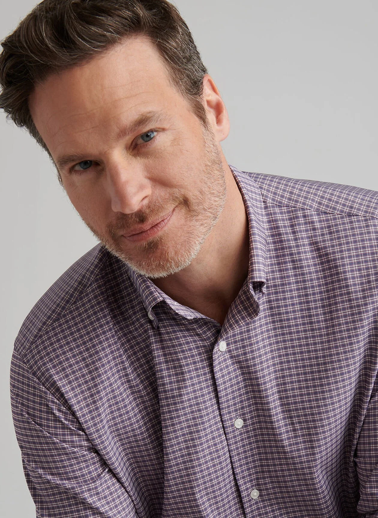 Petaluma Performance Twill Sport Shirt by Peter Millar - Parisian Fig - Image 5