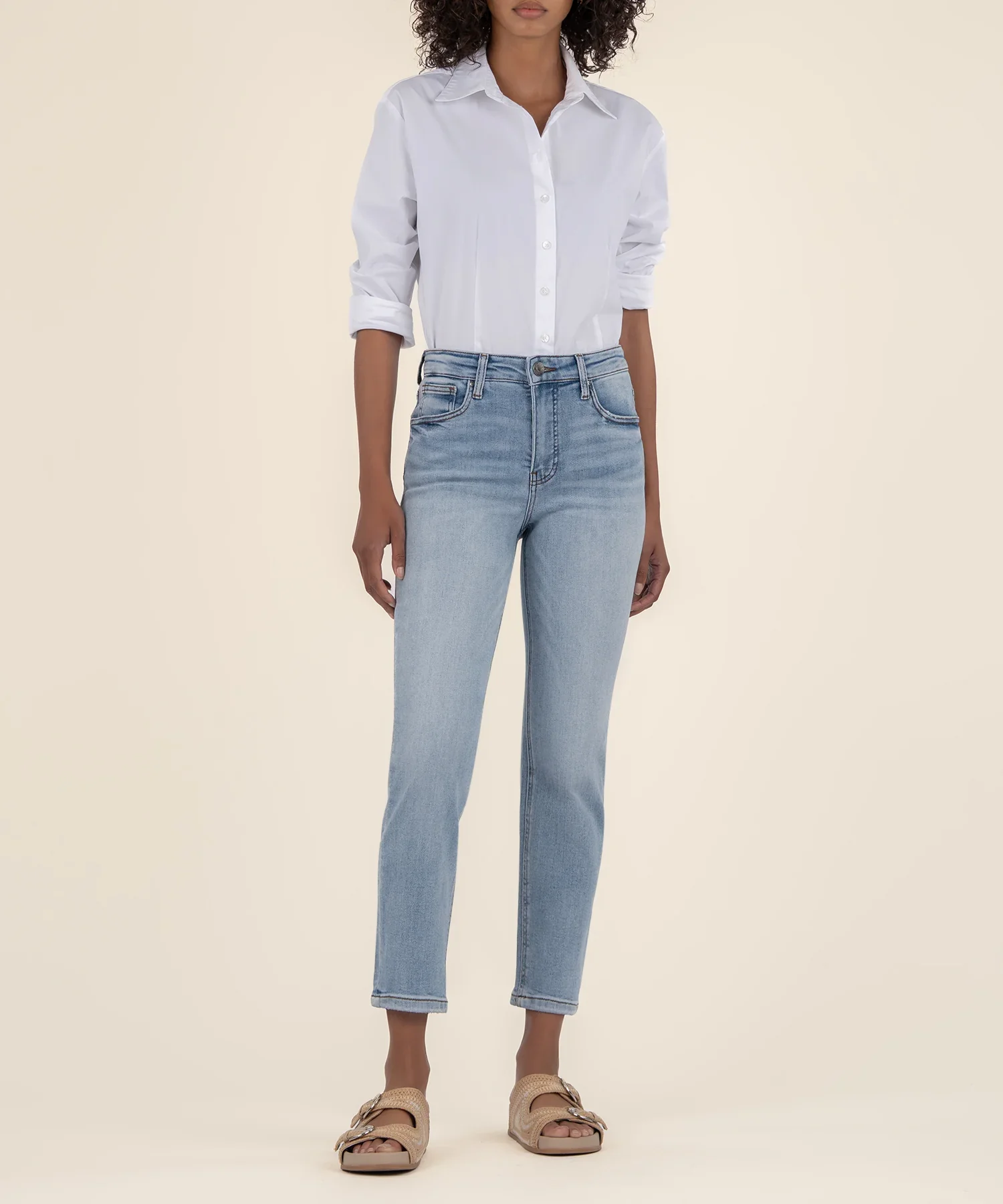 Rachael High Rise Mom Jean - Mature Light Base Wash - Image 3