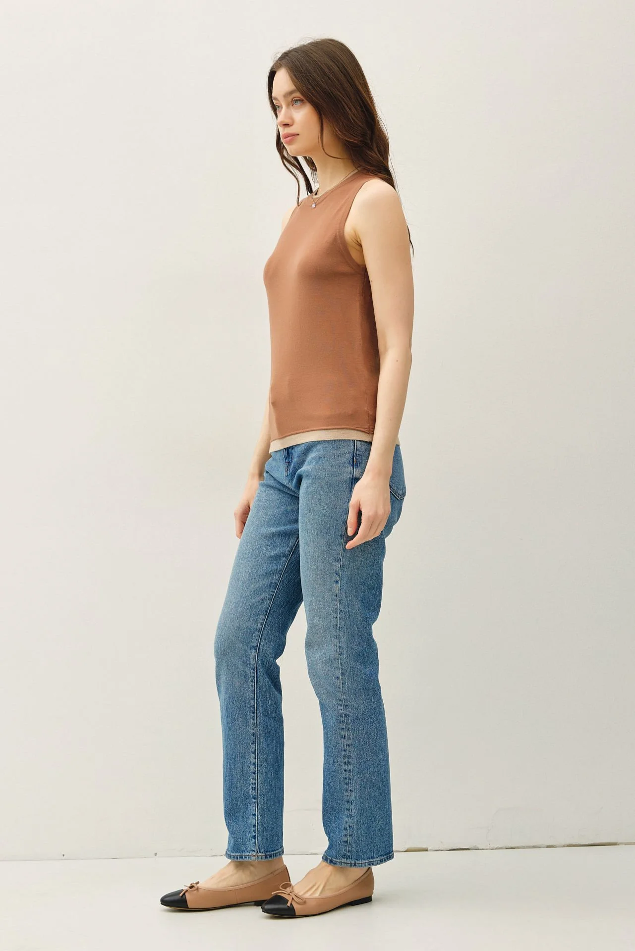 The Kelly Faux Layered Sweater Tank - Three Colors - Image 11