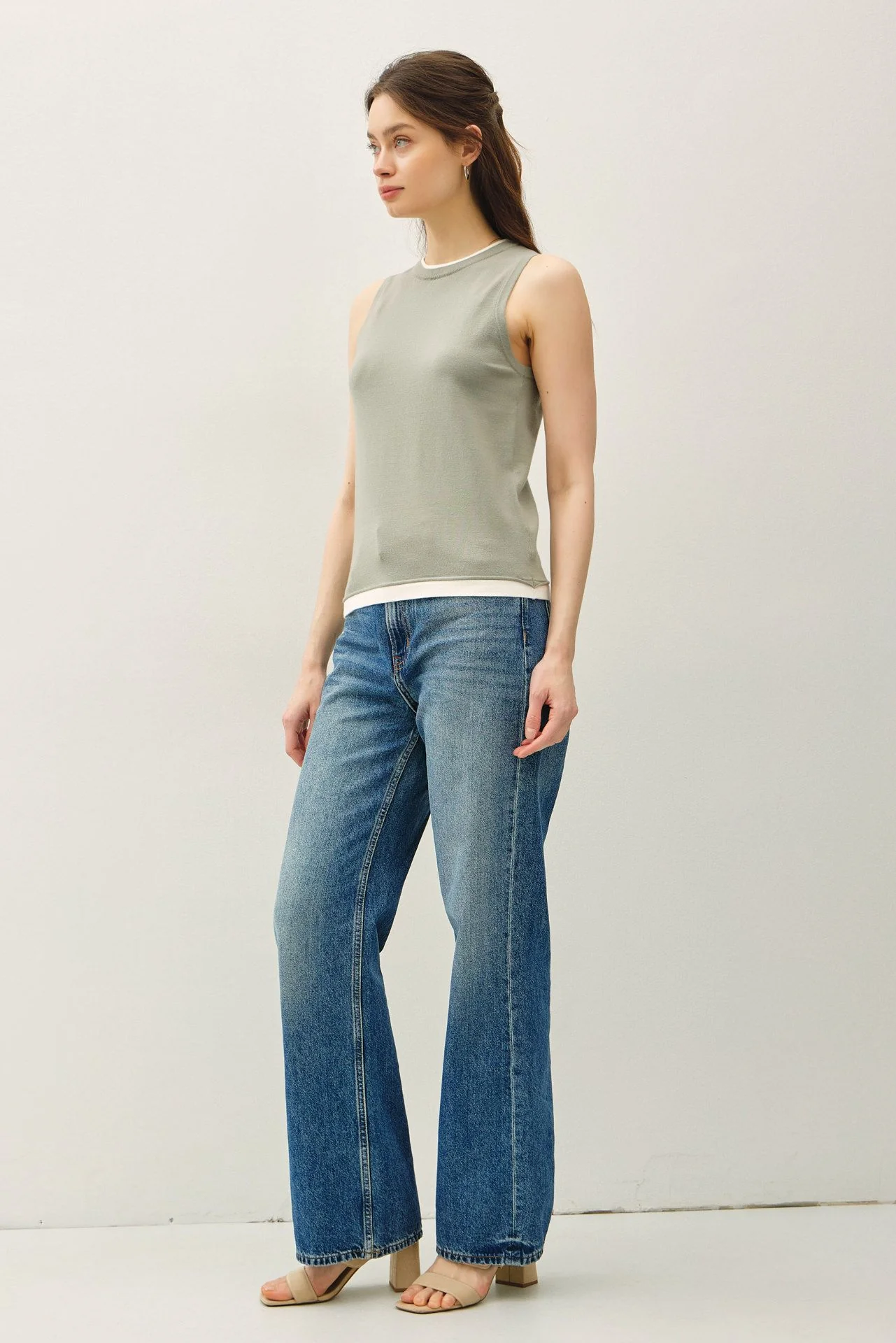 The Kelly Faux Layered Sweater Tank - Three Colors - Image 12