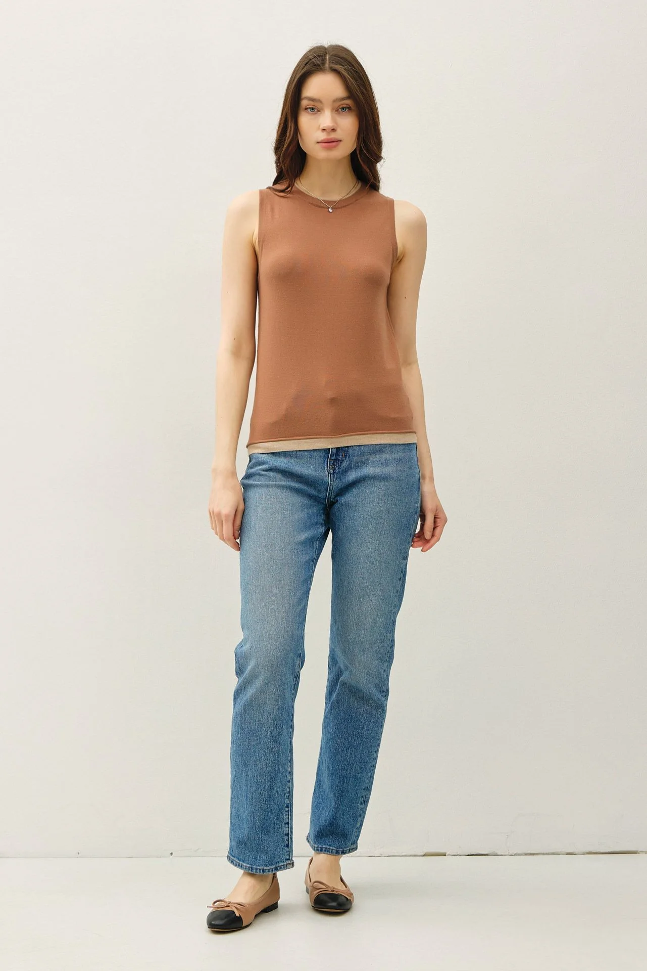 The Kelly Faux Layered Sweater Tank - Three Colors - Image 8